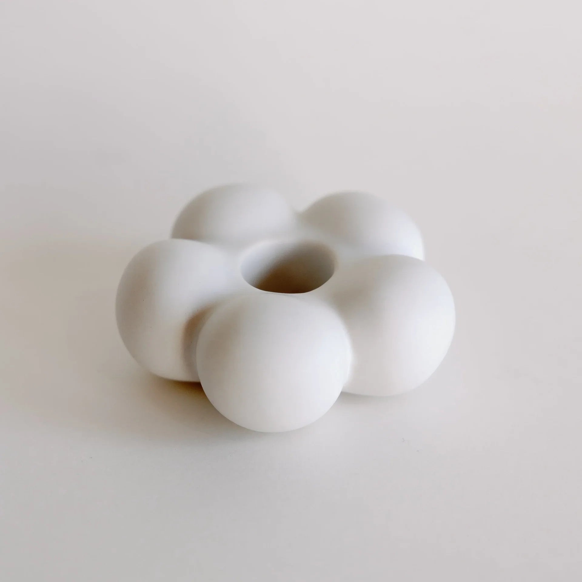 Ceramic Taper Candle Holder Flower Shape