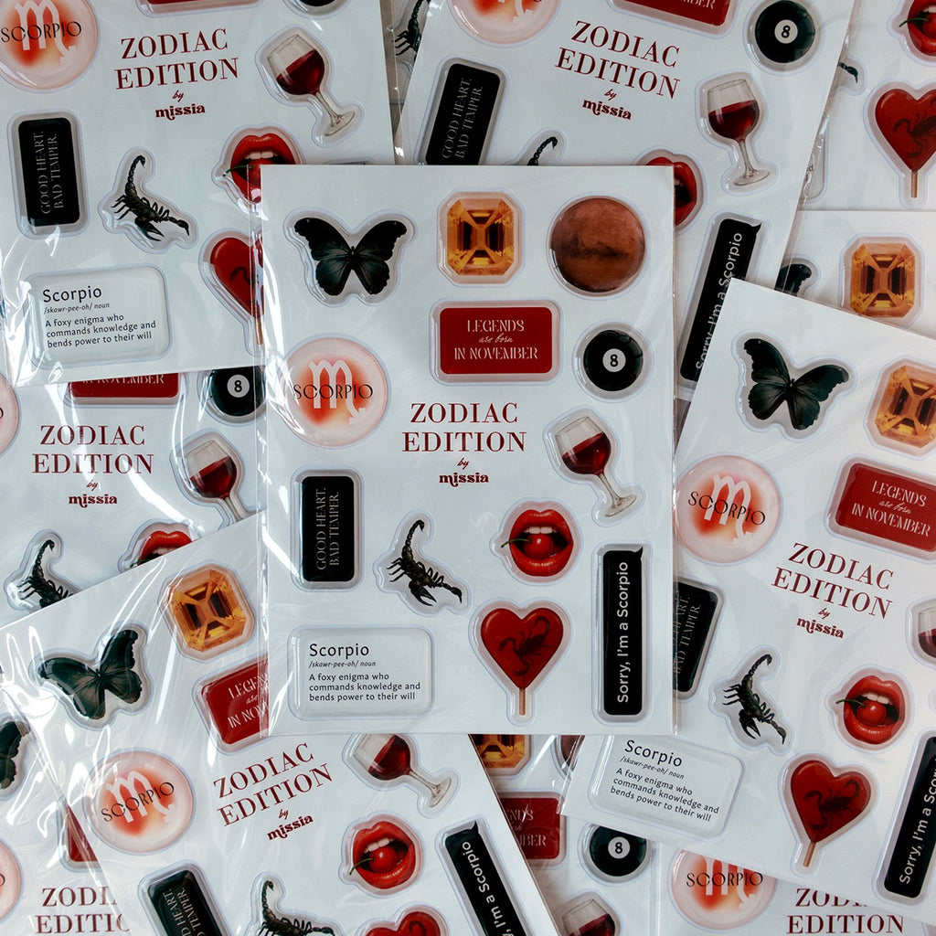 Scorpio Zodiac Epoxy 3D Sticker Set