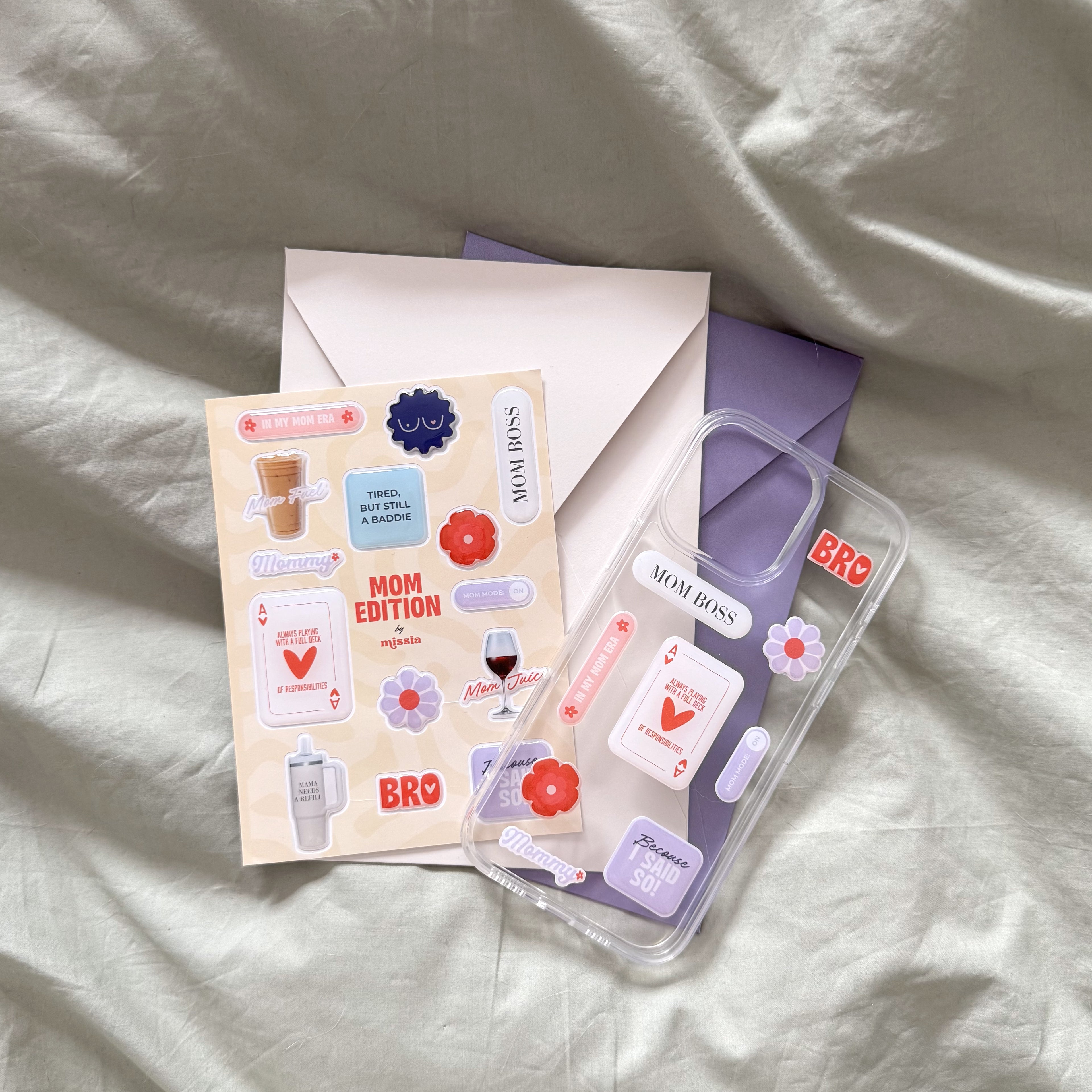 Mom Edition Epoxy Sticker Set – Funny & Empowering Gift for Moms