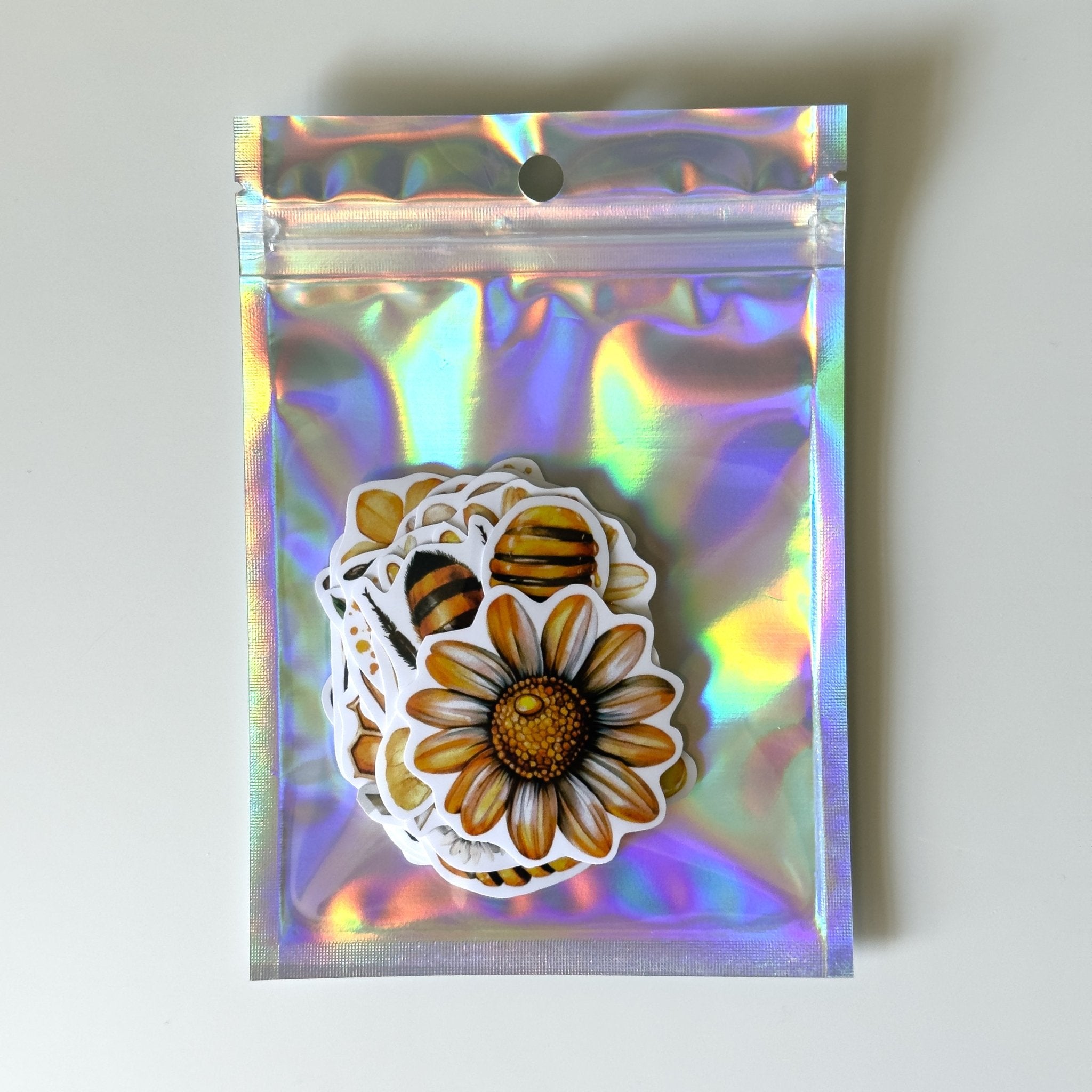 Bee & Honey Aesthetic Sticker Pack – 50 ct | Sunflower, Honeycomb & Cottagecore Set - MissiaVibes