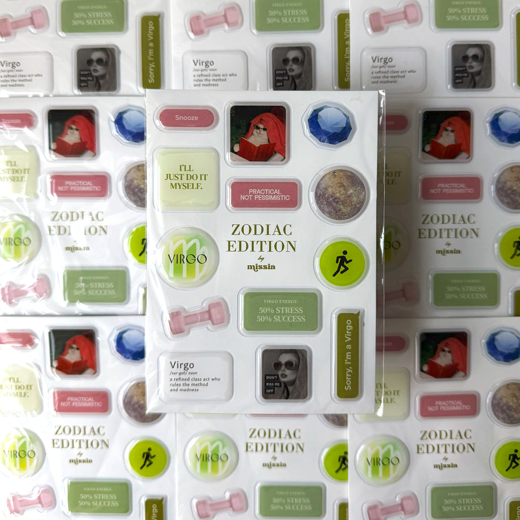 Virgo Zodiac Epoxy Sticker Set