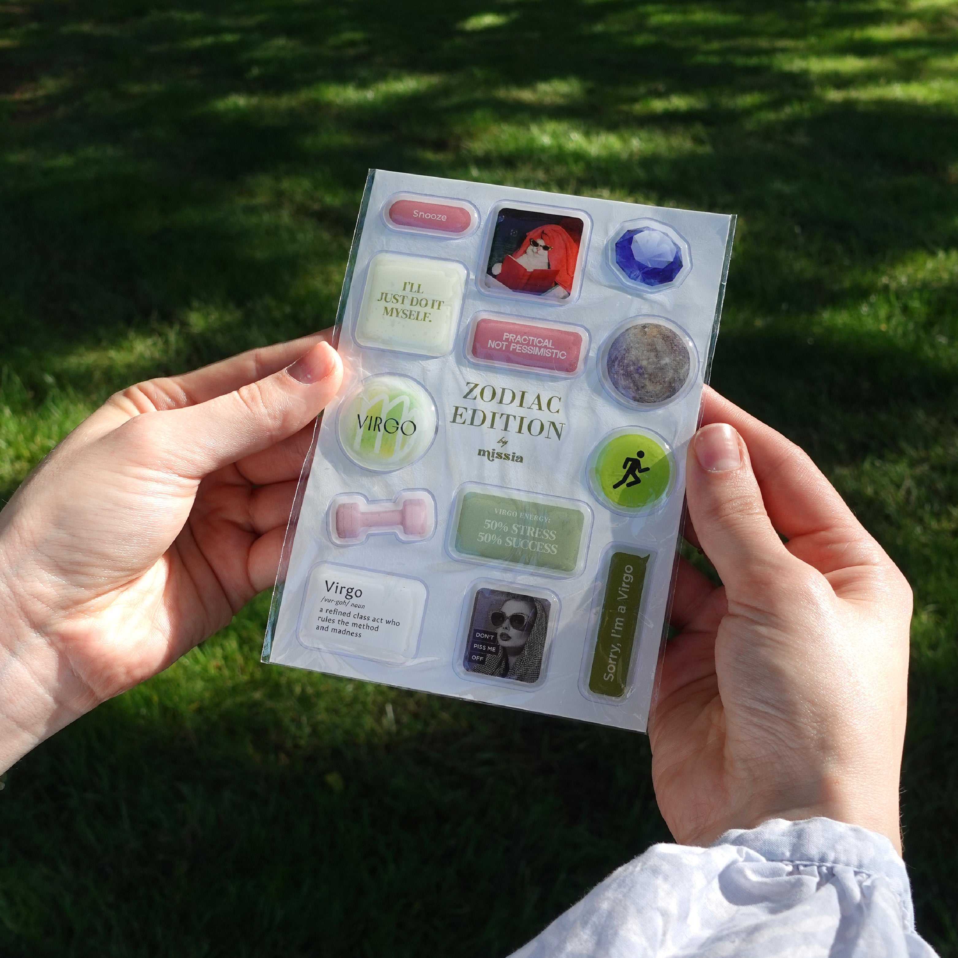 Virgo Zodiac Epoxy Sticker Set