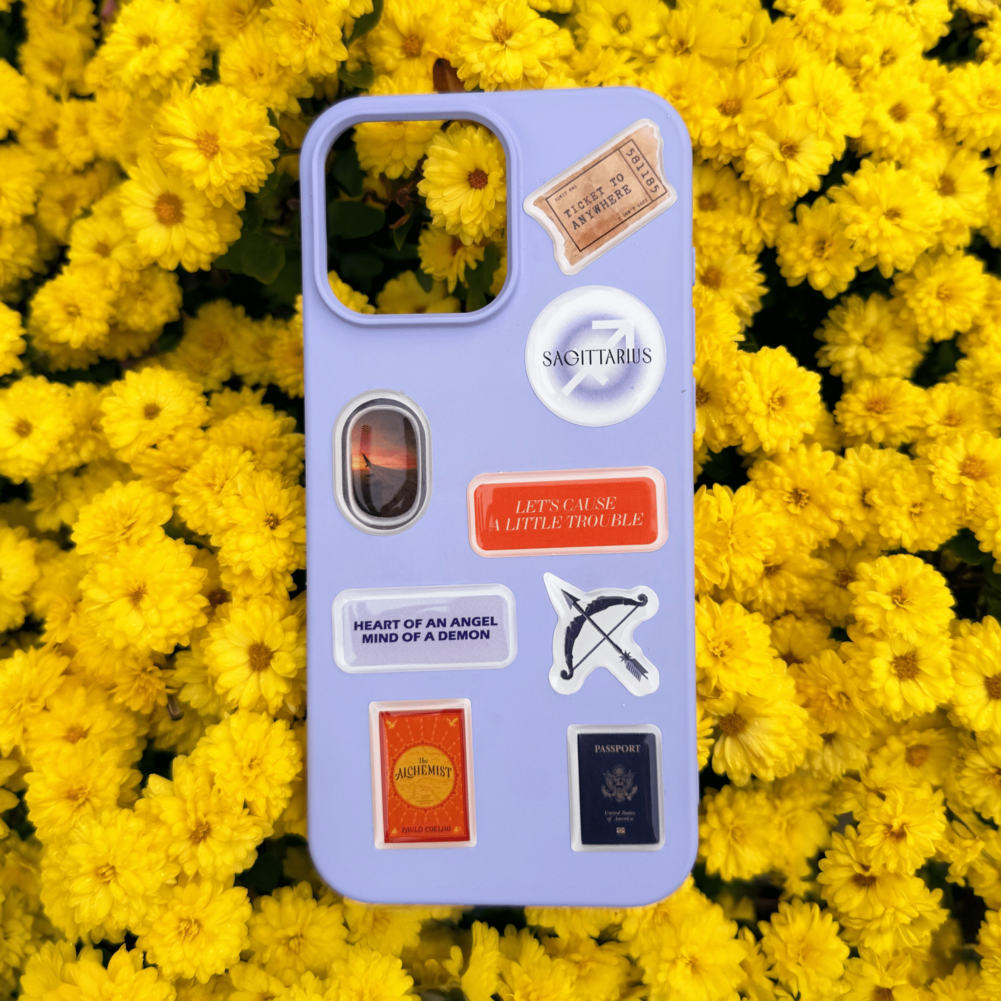 Sagittarius Zodiac Epoxy Sticker Set | Glossy Vinyl Stickers for Tech & Journals - MissiaVibes