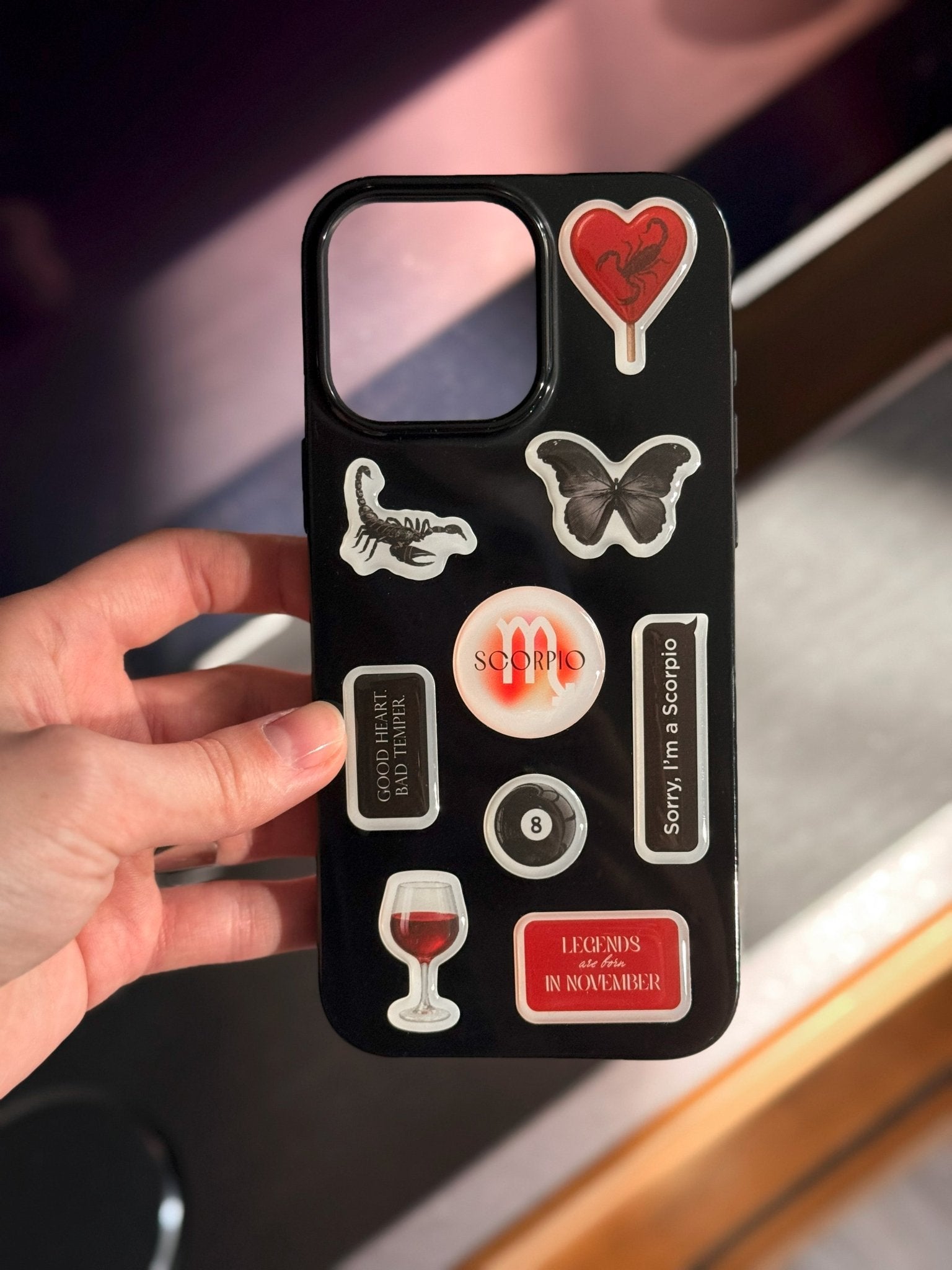 Scorpio Zodiac 3D Epoxy Sticker Set | Glossy Waterproof Vinyl Stickers for Phone, Laptop & Journals - MissiaVibes