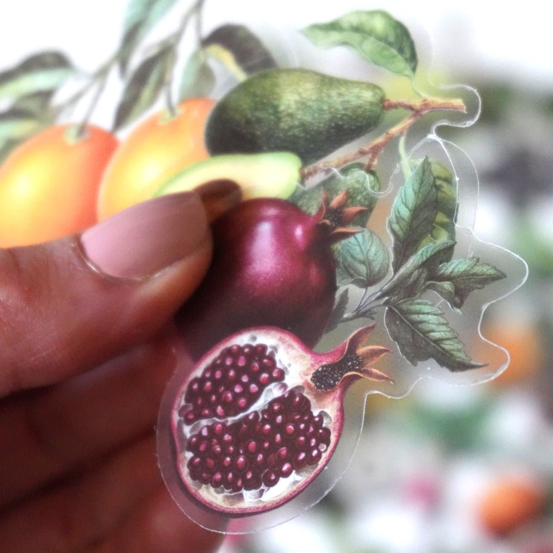 Vintage Fruit Sticker Pack – 50 ct | Botanical Aesthetic & Nature Collage - MissiaVibes